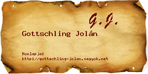 Gottschling Jolán névjegykártya